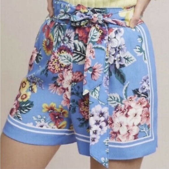 RARE!!! Maeve Anthropologie Blue Floral Tie
Front Shorts - Picture 3 of 5
